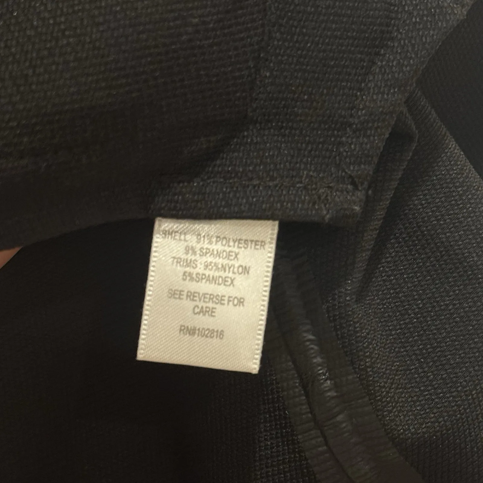 Garnet Hill Size XS Black Longline Bomber Full Zip Jacket Water-Resistant Coat - Image 9