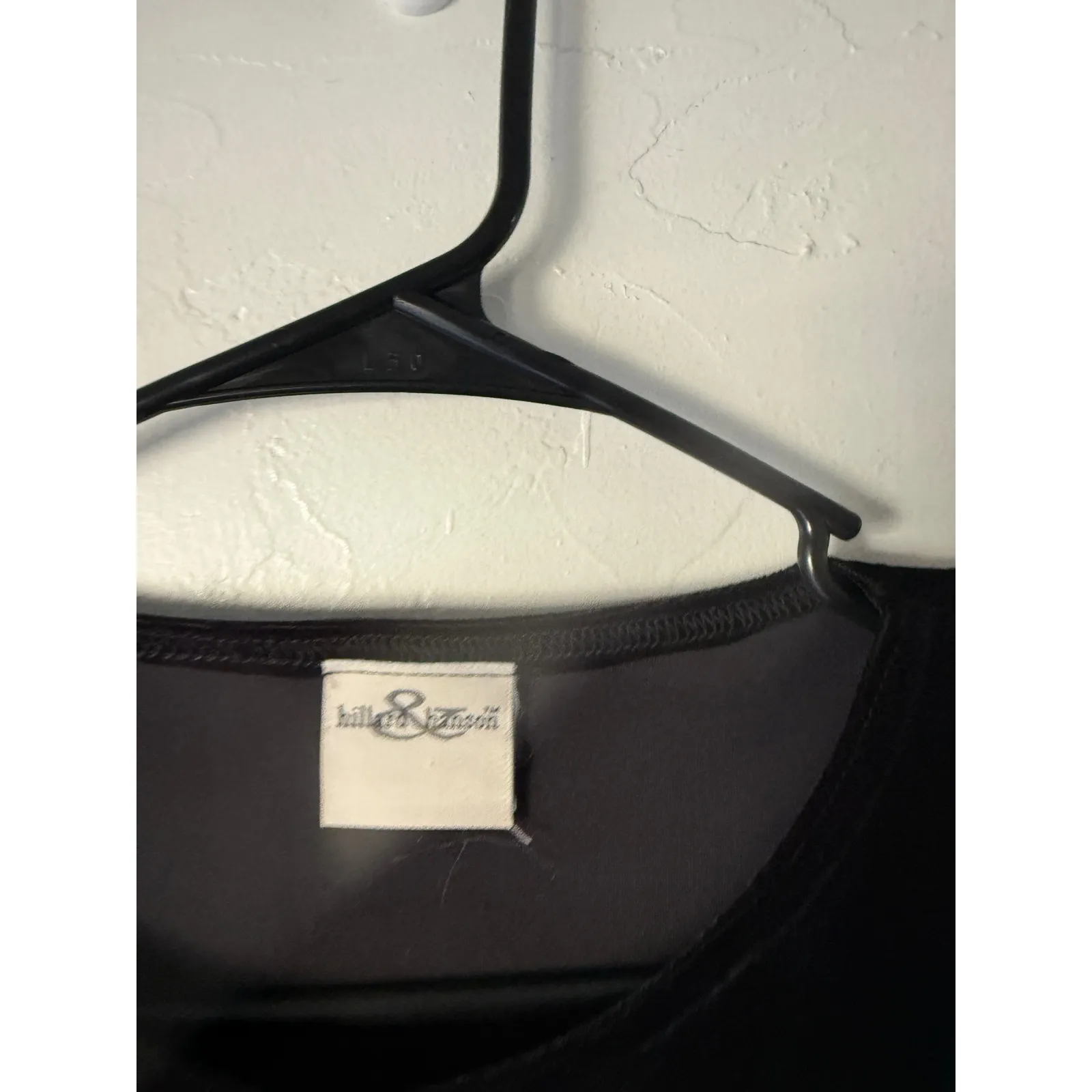 Hillard Hanson Vintage 90s Grunge Black Velvet Short Sleeve Top Whimisgoth‎ M Size M - Image 3