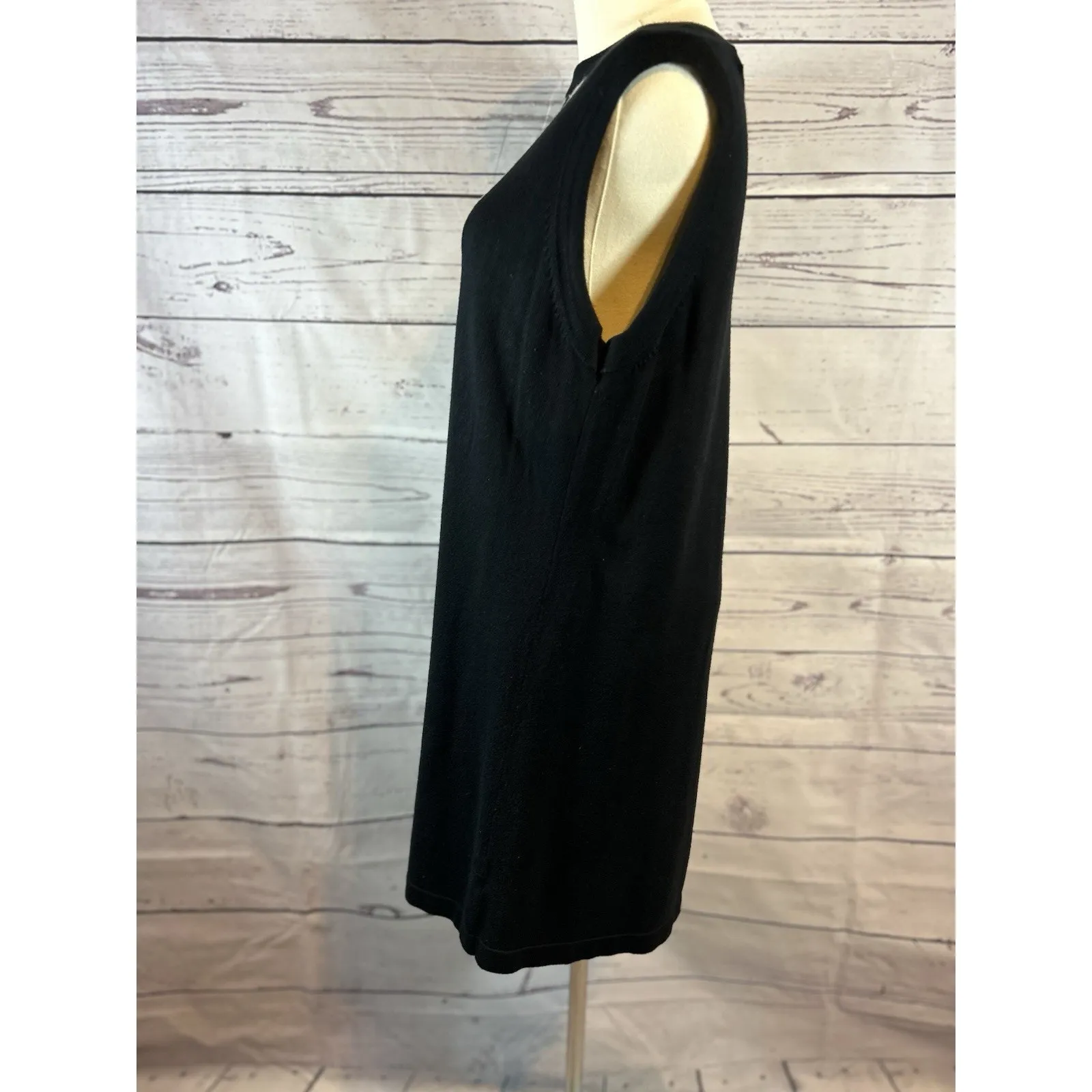 Missoni for Target Black Zig Zag Gold Stripe Shift Sweater Dress L - Image 4