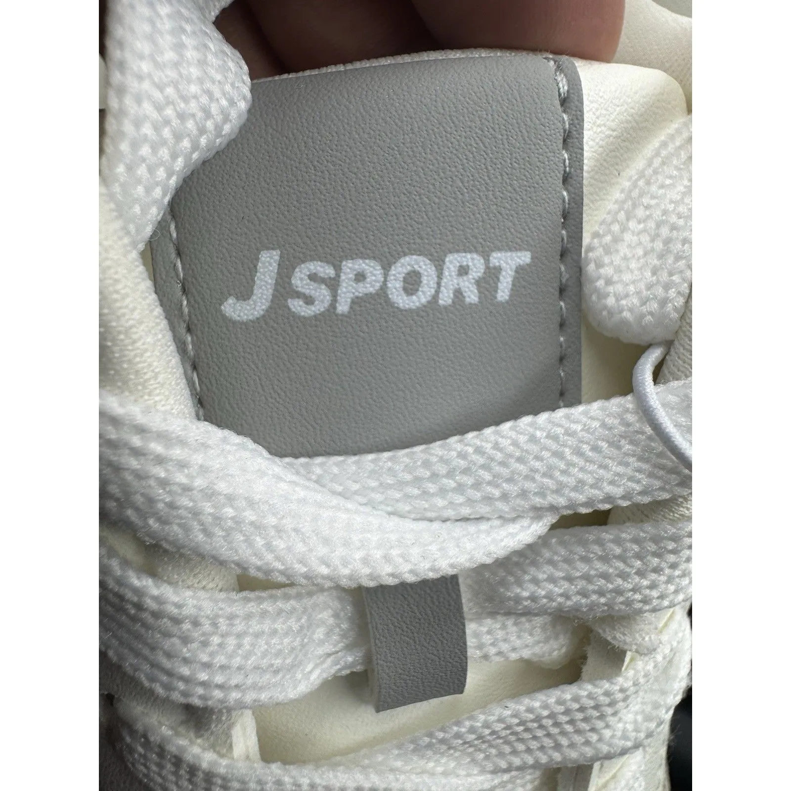 New J Sport Cecily Women’s Sneaker Suede White/Grey Low Top Shoes Size 8 US White - Image 7