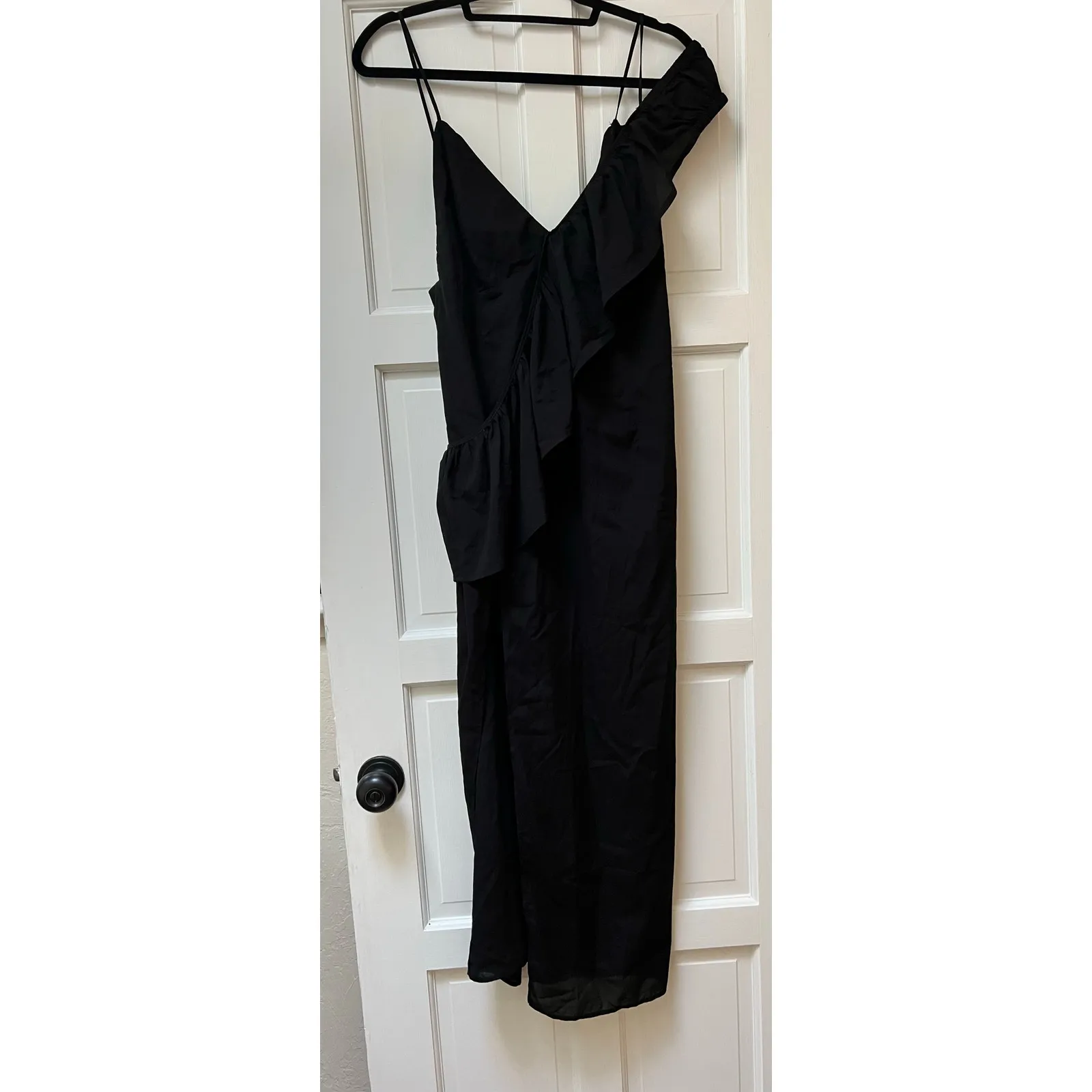 NWT NEW For Love and Lemons Black Flamenco Maxi Dress Large LBD Off - Image 3