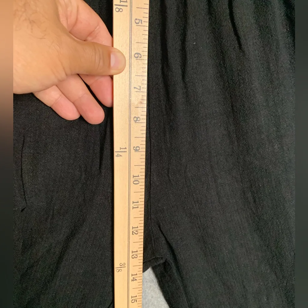 Stillwater Women Size XS Take Me Higher Wide Leg Black Linen Blend Black Pants‎ - Image 4