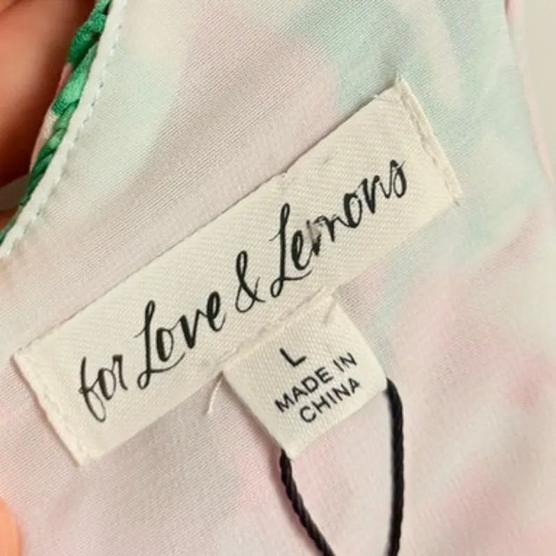 For Love & Lemons NEW Imogen Mini Dress Large‎ Floral Victorian Fate Summer - Image 7