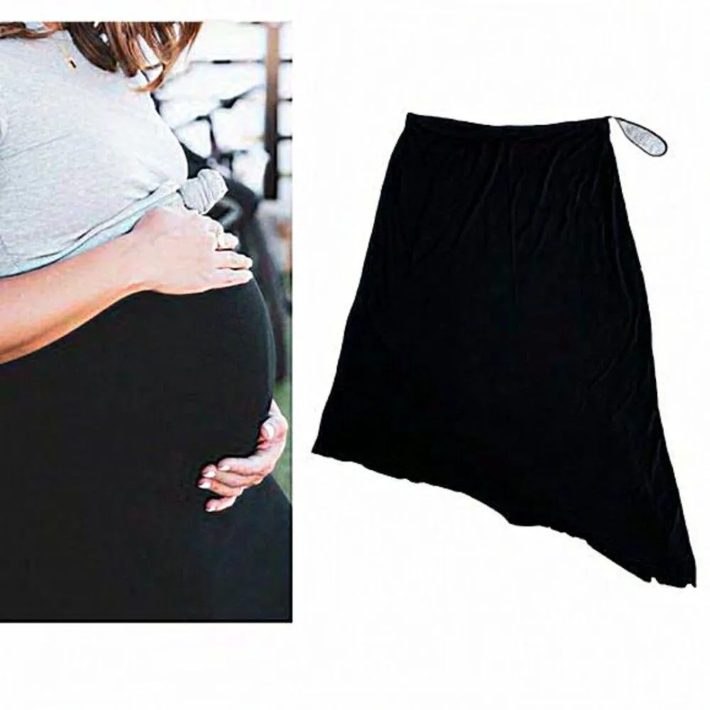 Mimi Maternity‎ Womens Skirt drape size large Black Career Adjustable - Image 11