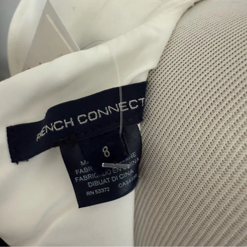 NWT French Connection White Ruffle Mini Dress size 8 - Image 8