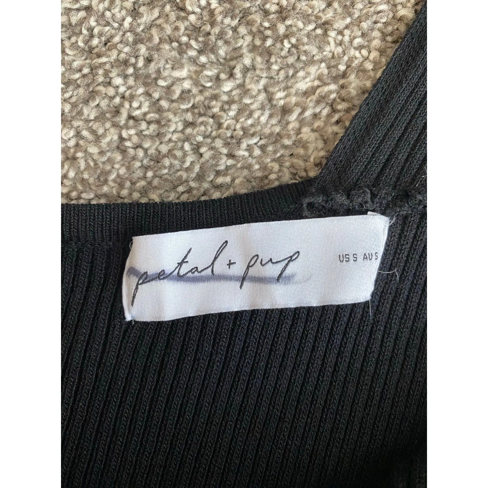 Petal + Pup Halle One Shoulder Black Midi Dress – Size S - Image 7