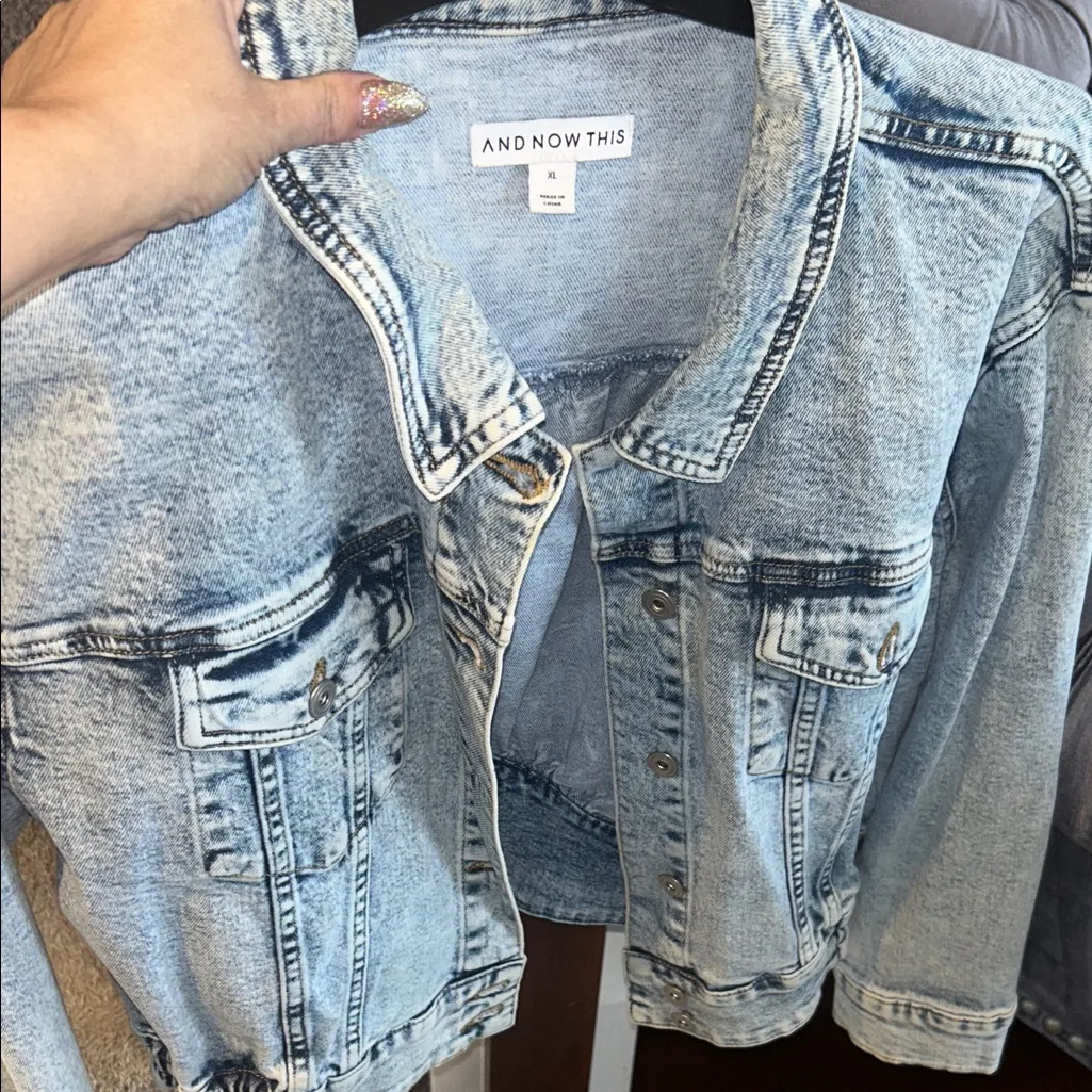 And Now This Women's Light Blue Jean Jacket Size XL - Image 2