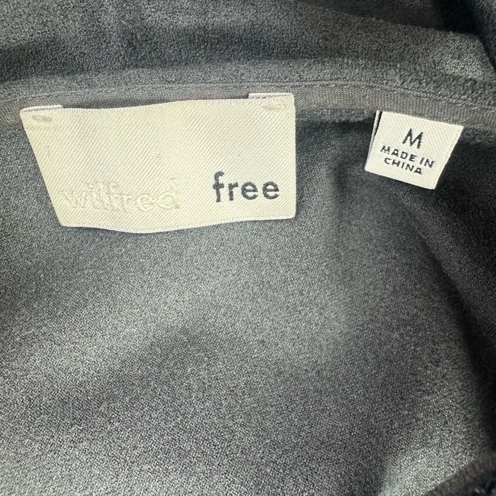 Aritzia Wilfred Free Vivienne Vegan Suede Mini Dress grey gray size Medium - Image 5