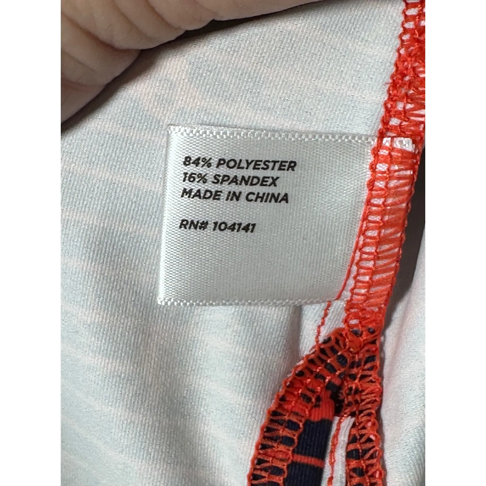 Lady Hagen‎ Women's Medium Floral Golf Polo Shirt Striped Navy Red - Image 3