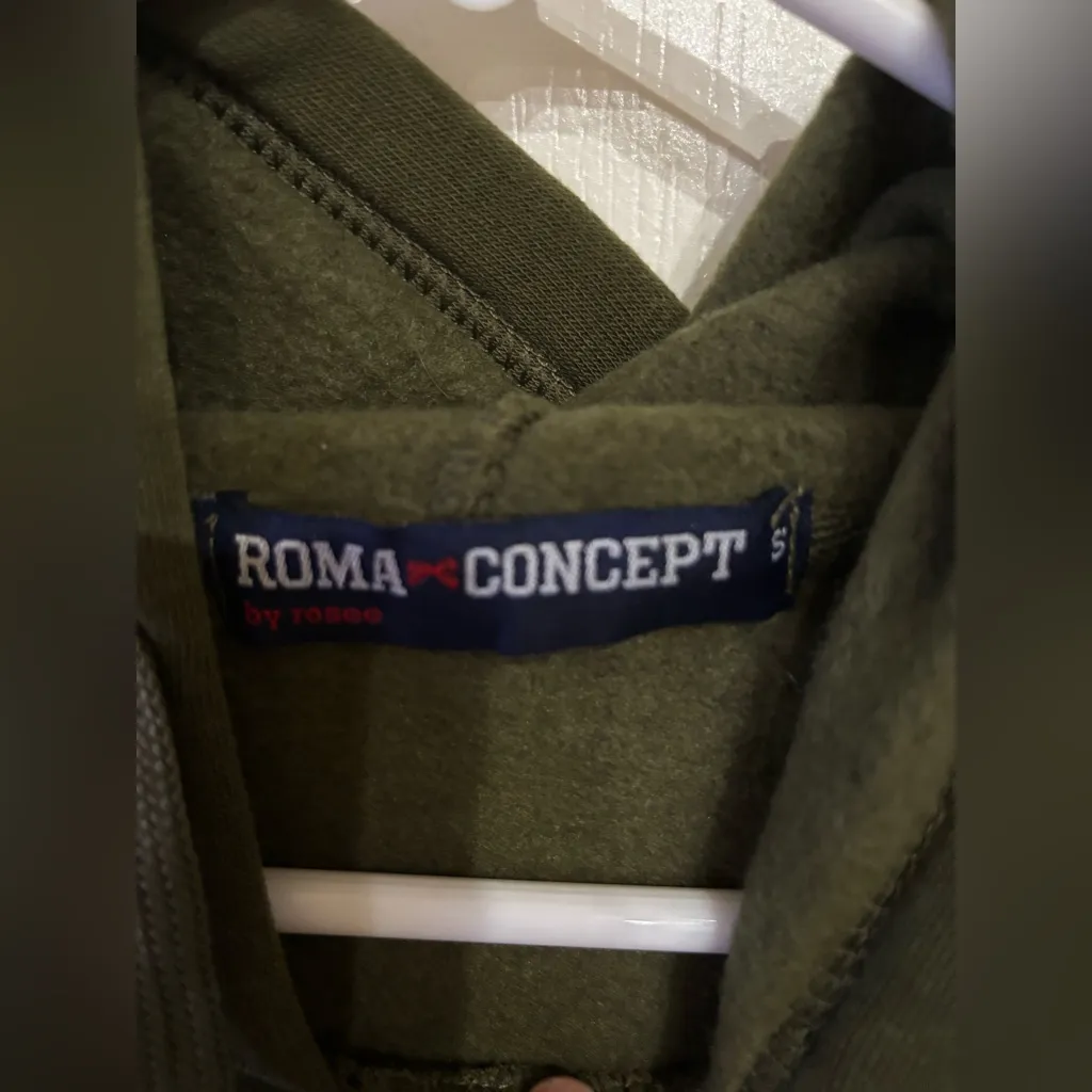 Olive Green Drawstring Hoodie - Image 3