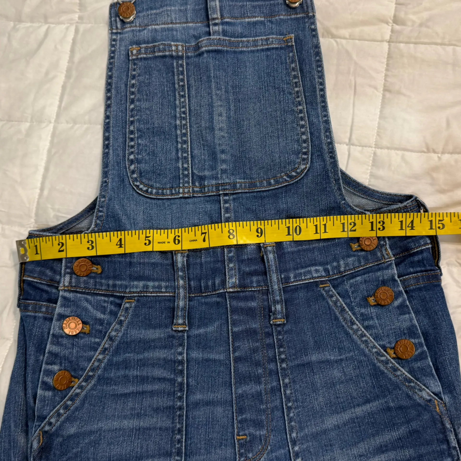 Madewell women’s straight leg overalls size extra small - Image 5