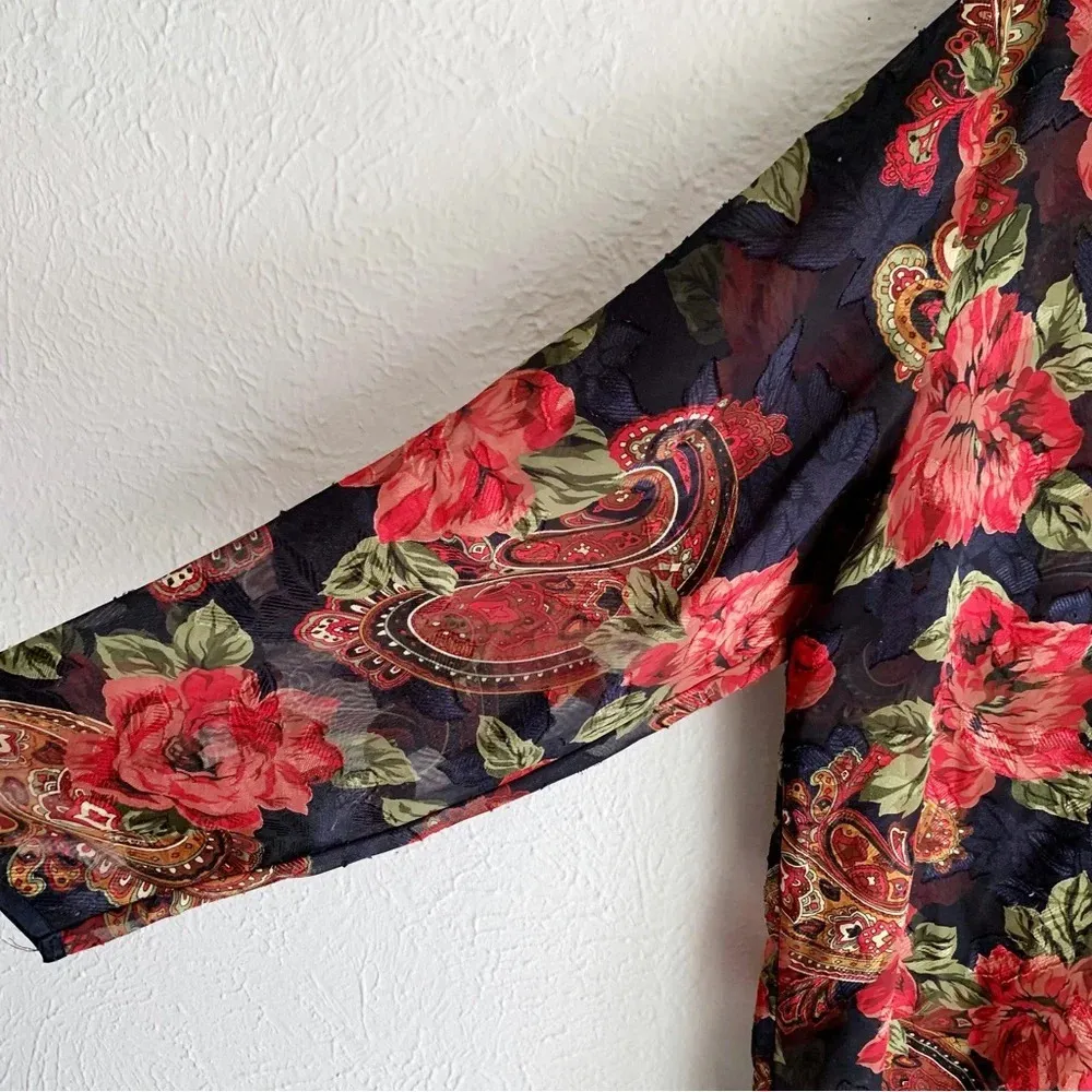 Victoria's Secret Vintage Gold Label Button Down Floral Nightshirt Small - Image 4