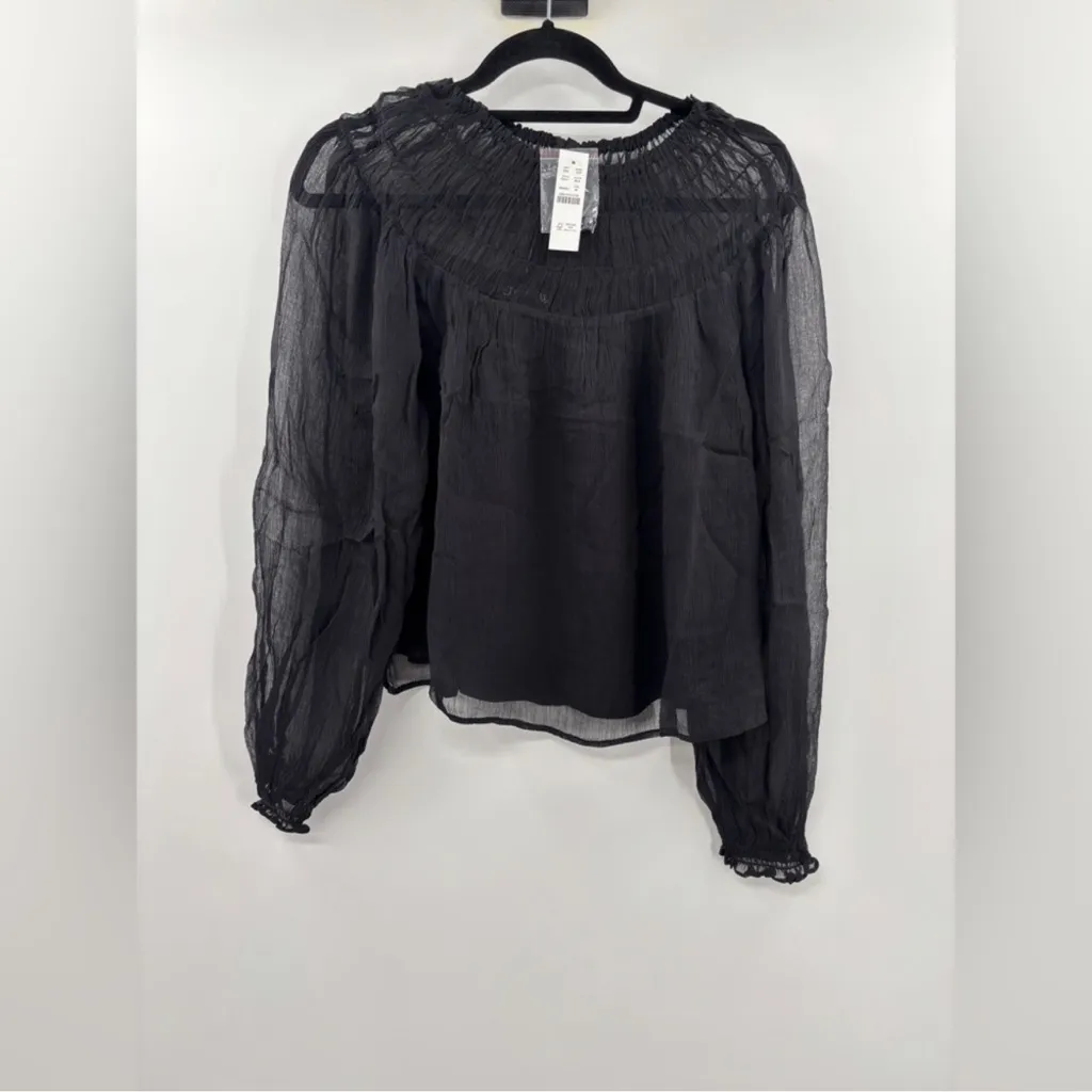 J.Crew Drapey shirred top in crinkle cupro - Image 5