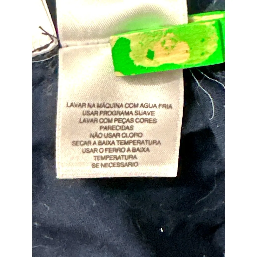 Jones New York Sport Large Navy Blue Circle Pattern Button Up Top Urban Heritage - Image 14