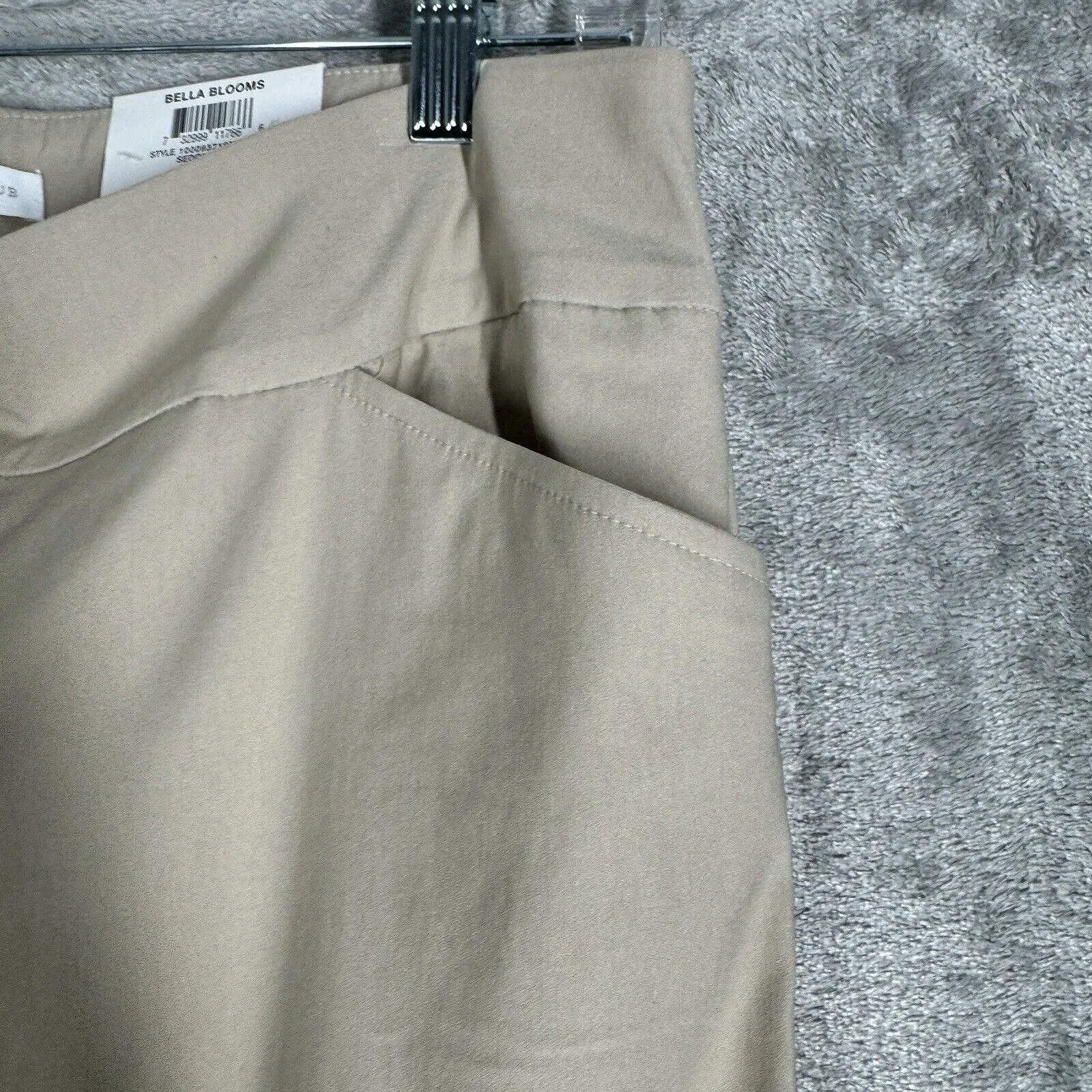 Charter Club Pants Women 12 Tan Wide‎ Leg Bella Blooms Casual Neutral Minimalist - Image 5