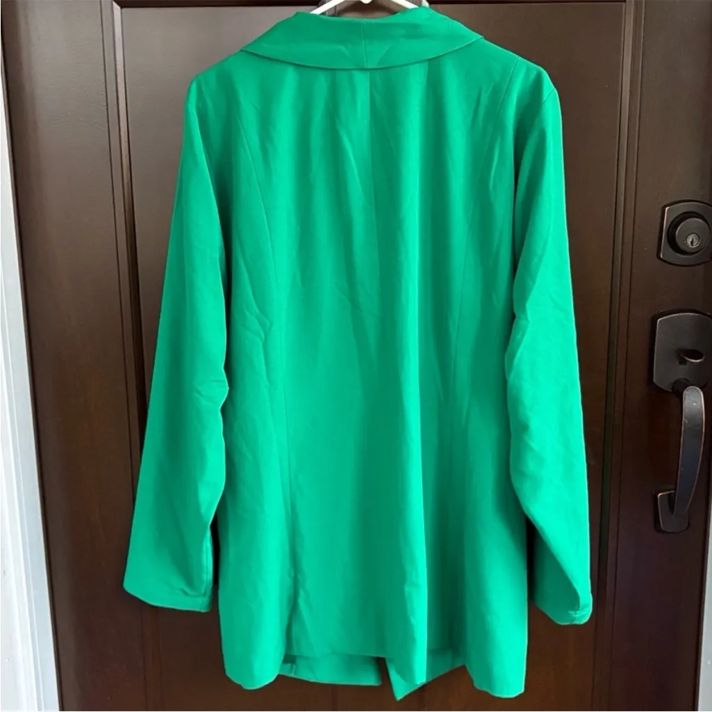 NWT Torrid Classic Shawl Collar Open
Front Blazer Green Size 3X - Image 11