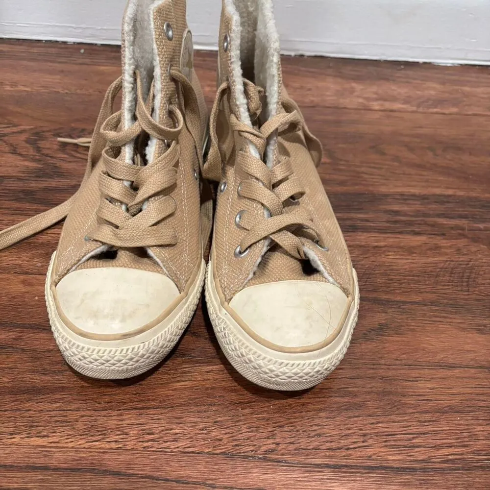 Converse  Women's Tan and Brown Trainers - Image 2