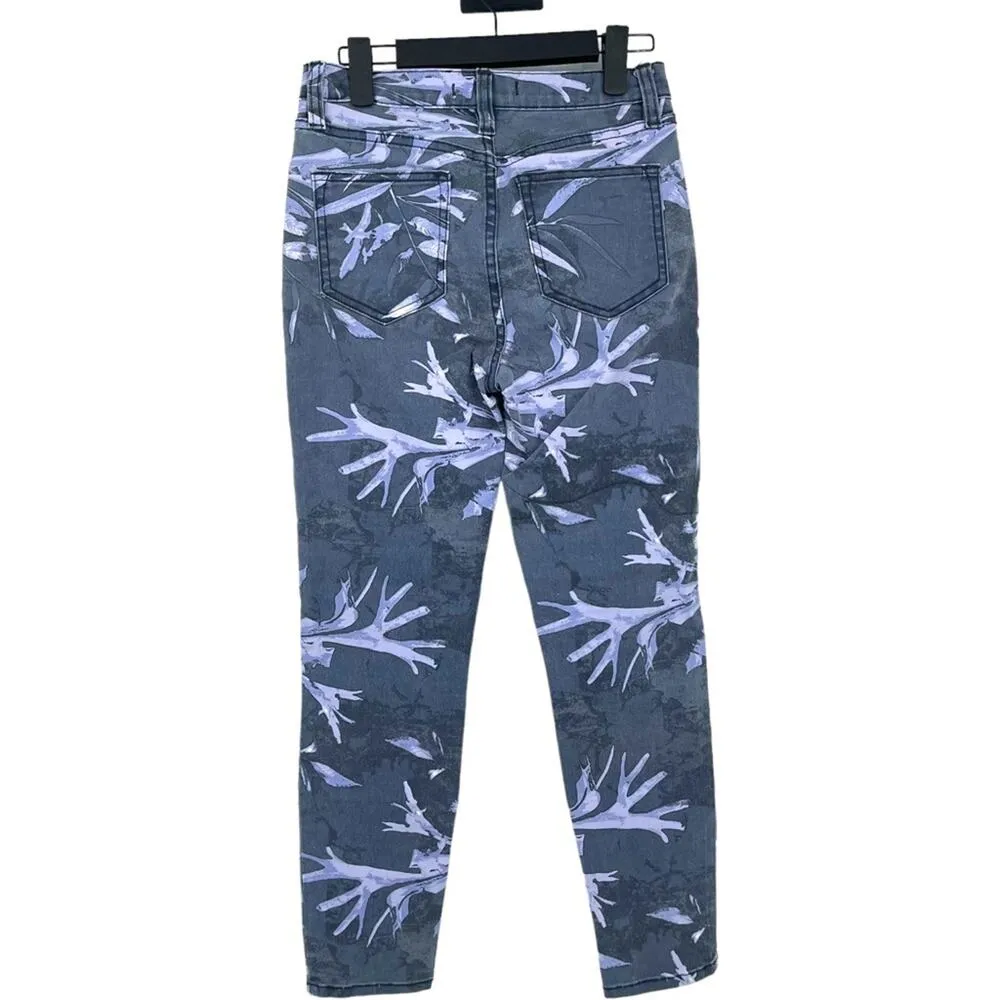 Free People Womens Blue Bamboo Mid Rise Ankle Cut Skinny Jeans Size 26 - Image 3