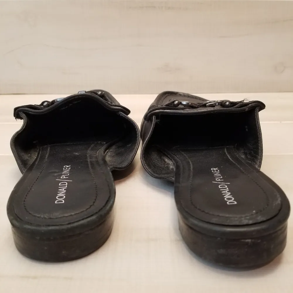{9.5} Donald Plainer SYLVI Horsebit Mules Black - Image 7