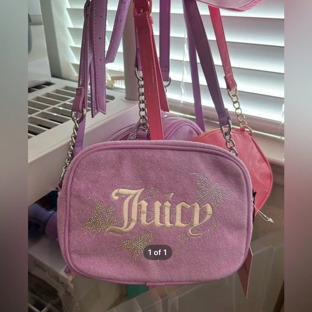 NWT Juicy Couture Purple Crossbody butterfly bag purse - Image 3