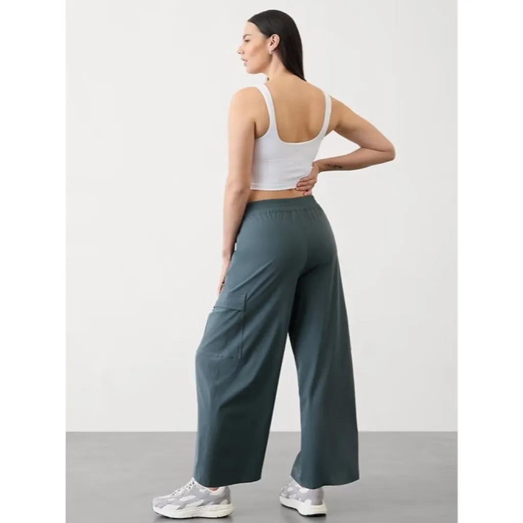 New Athleta 12 Pinnacle High Rise Cargo Trouser Eden Blue Size 12 - Image 6