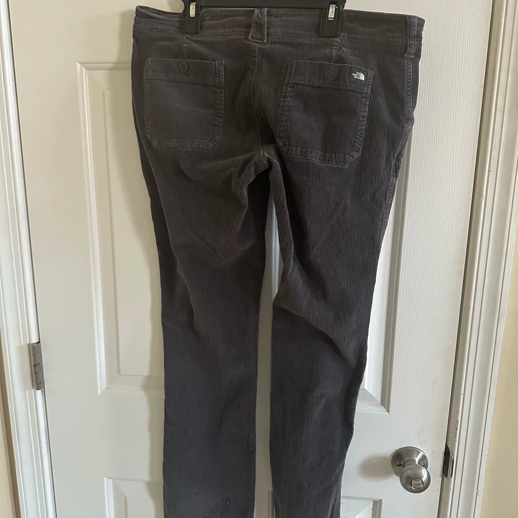 The North Face Charcoal Corduroy Pants Women’s 10 Stretch Cotton Casual Hiking - Image 3