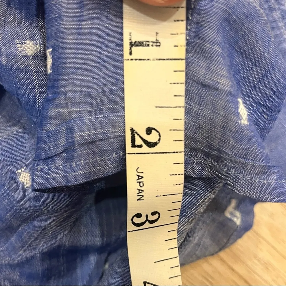 American Eagle Outfitters Blue Flutter Sleeve Tie Back Shorts Romper sma… - Image 5