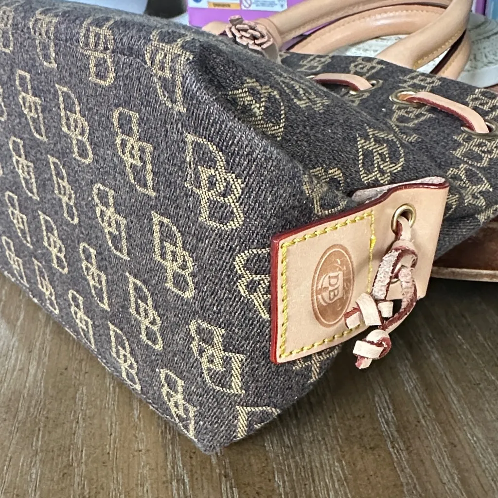 Dooney & Bourke Brown Monogram Satchel - Image 9