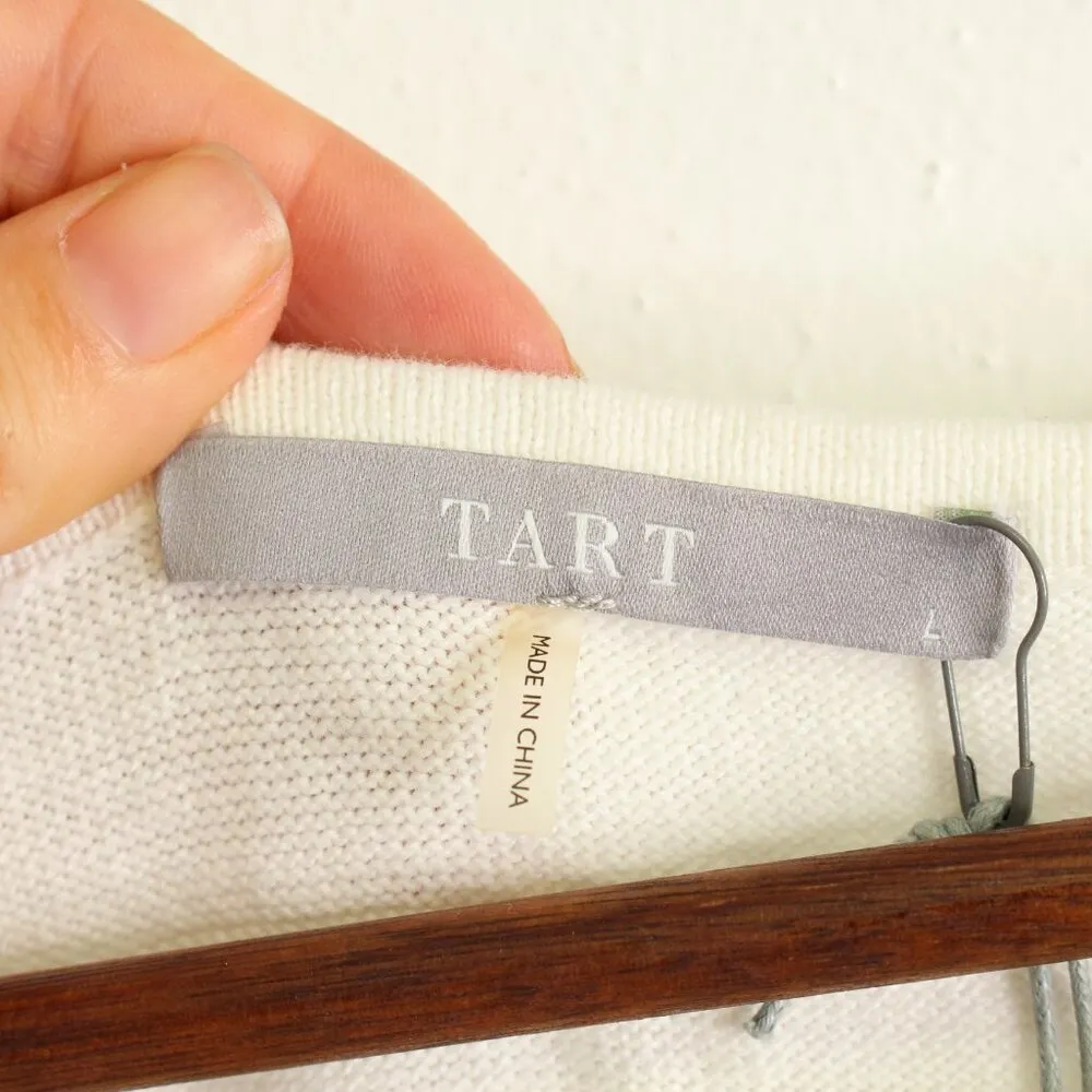 Tart Collections Striped Short Sleeve Sweater Dress White Navy Size L‎ Size L - Image 3