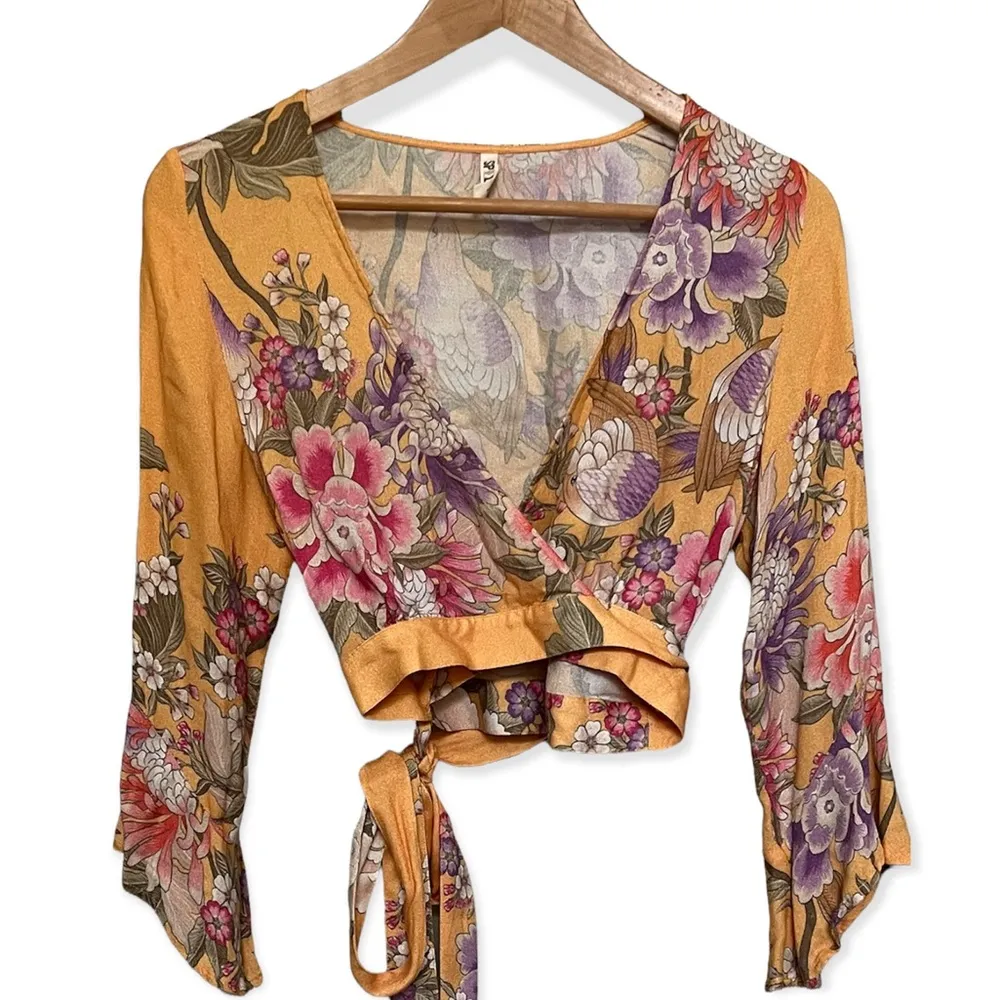 Spell & The Gypsy Blue Skies Wrap Top in Sunflower - Image 8