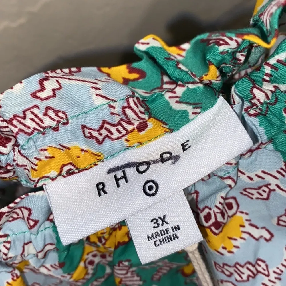 Rhode Ruched Bandeau Top 3x New with tag crop adjustable strap Target Green - Image 4