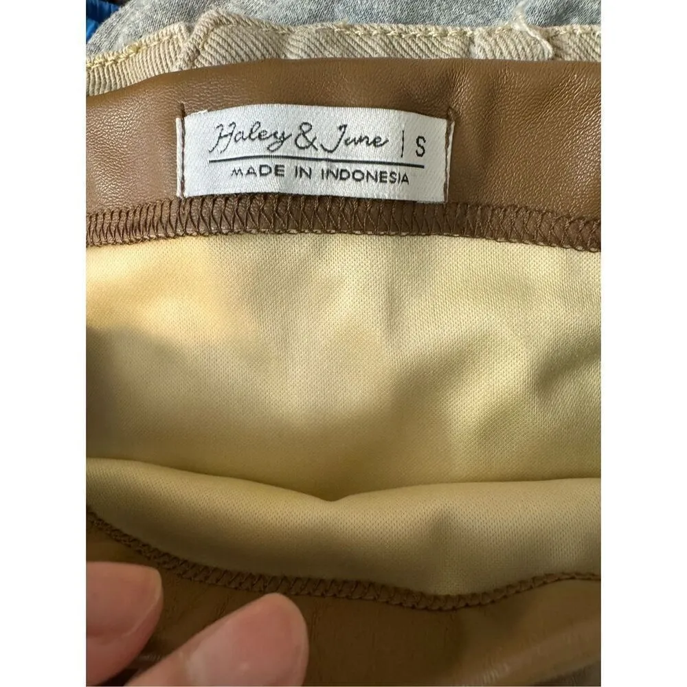 Hayley & June faux leather brown mini skirt size small - Image 7