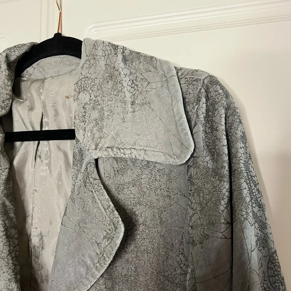 Vintage John Galliano 2006 Trench Coat Gray Size 6 - Image 3