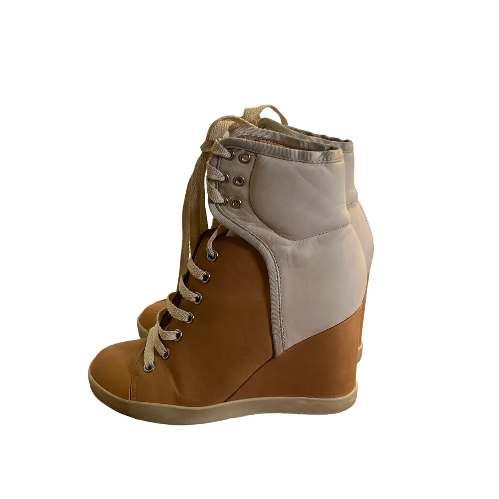 See by Chloe Colorblock Wedge Lace Up Sneaker EU 37.5 US 7/7.5 - Image 5