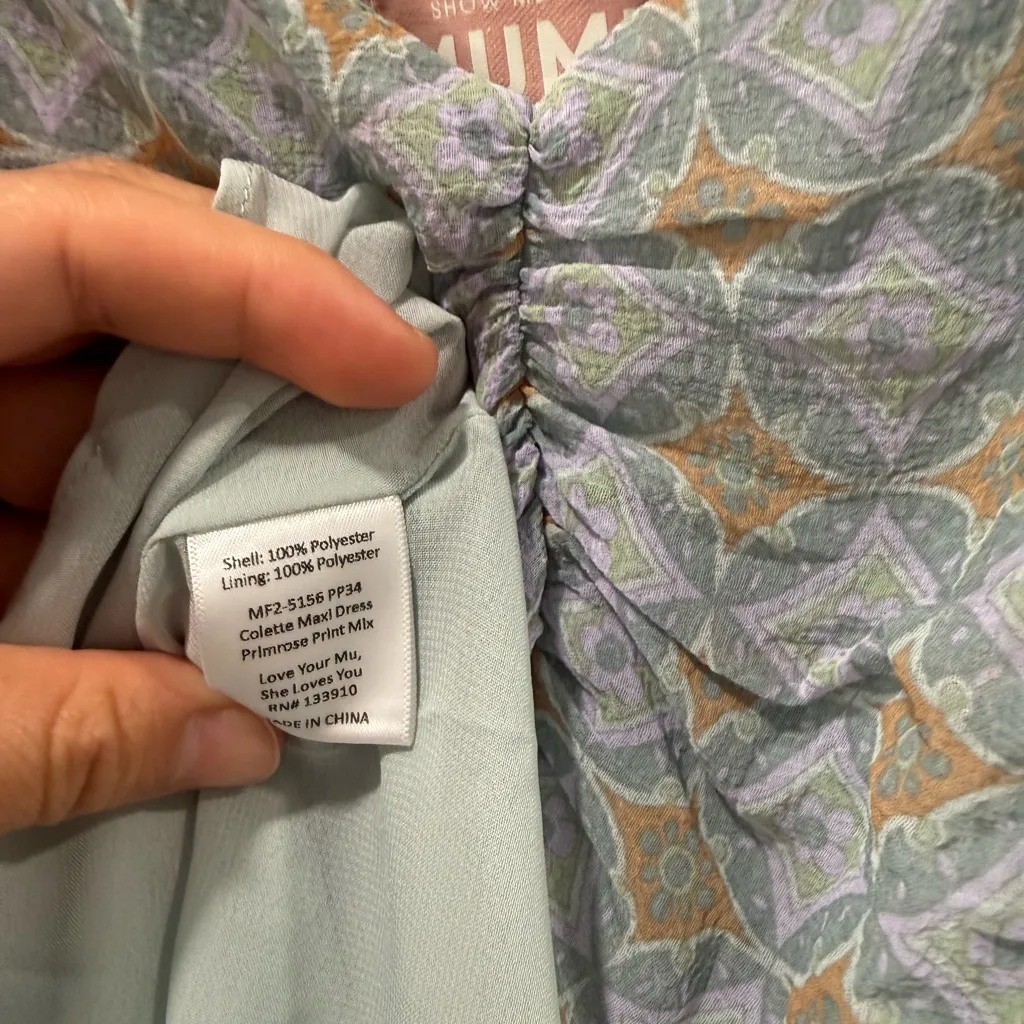 Show Me Your MuMu Blue and Yellow Floral Midi Dress - Image 10