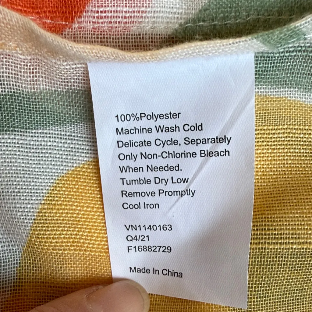 Orange 🍊 Citrus Patterned Scarf Sarong Wrap - Image 7