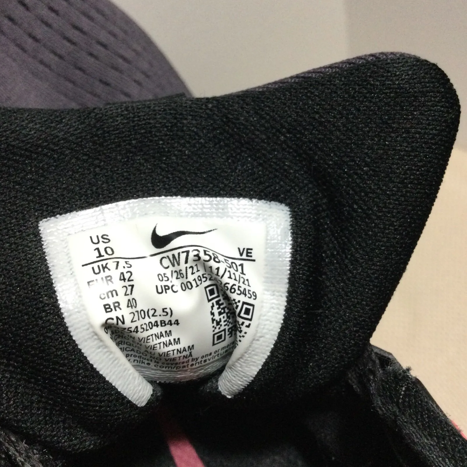 Nike Air Zoom Pegasus 38 Womens Cave Purple Low Top Running Shoes Size 10‎ - Image 8