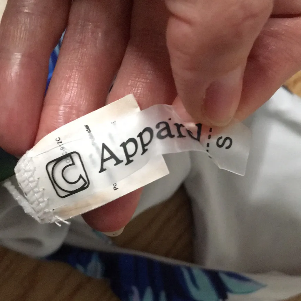 Womens Sexy C Apparel 2Pc Tropical Palm Tree Leaves Print Swimsuit Bikini Small Blue - Image 6