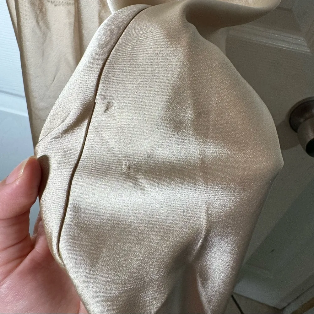 Vince • Midi Dress • Shiny Satin • Cowl Neck • Cream Color • Size 0 - Image 11