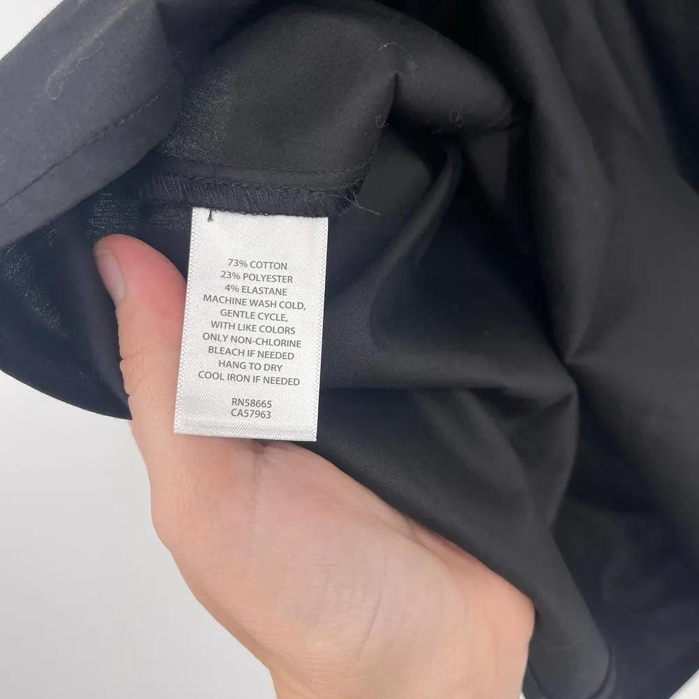 Halogen Nordstrom Ruched Side Tie Sleeveless Top Black Womens Sz XS Back Zip NEW - Image 6