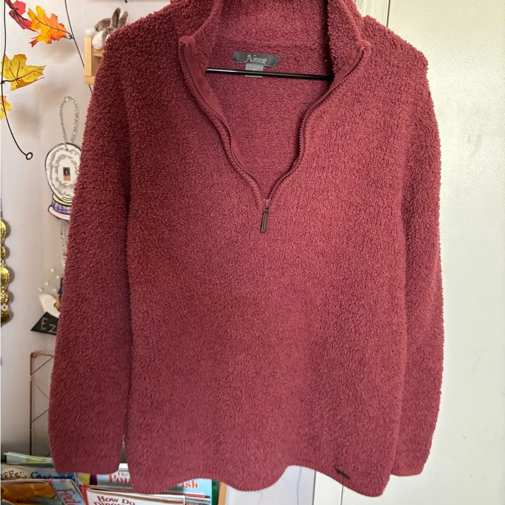 Natural Reflections Soft Maroon Red Zip Up Jacket - Image 5