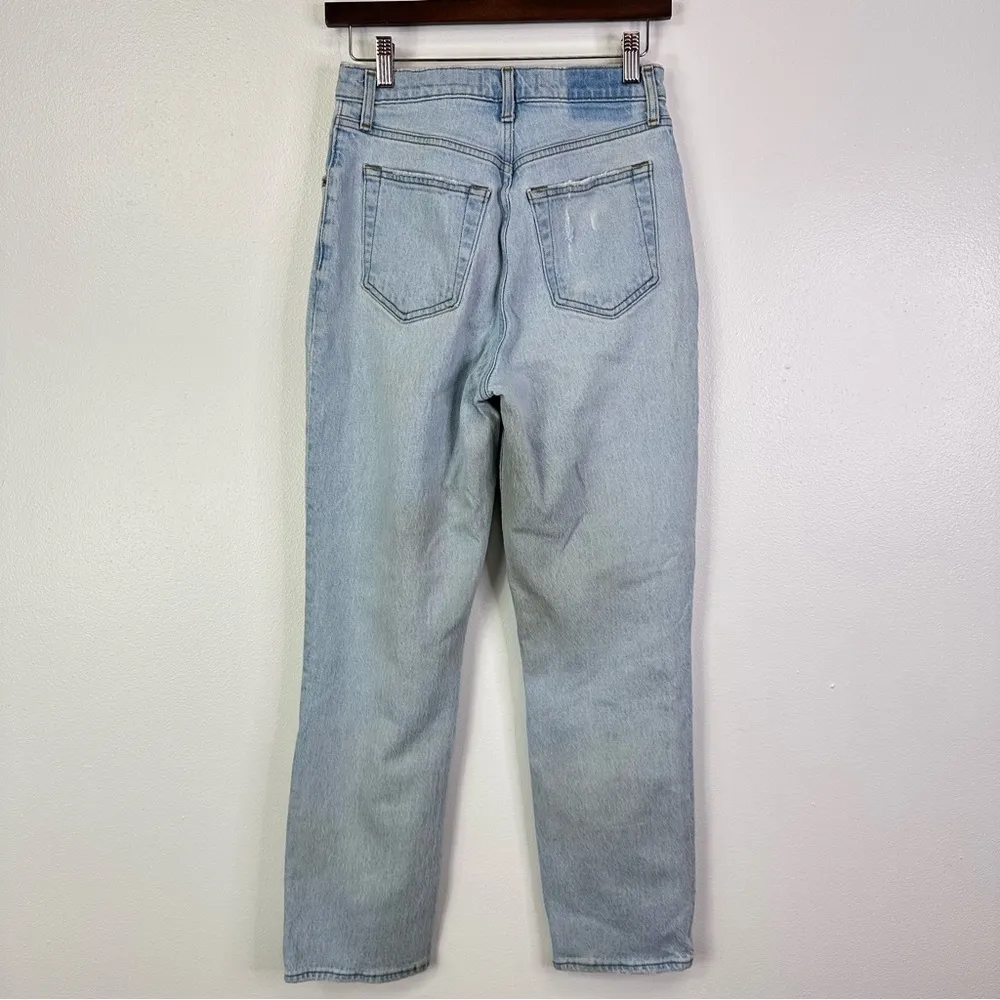 Abercrombie & Fitch The 90s Straight Ultra High Rise Cross Over Button Jeans Siz - Image 5