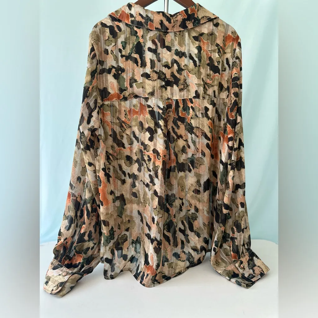 NWT Ecossome Gold Camouflage Button - Image 4