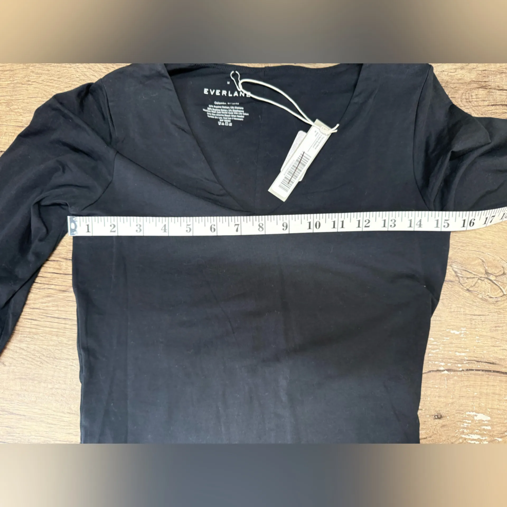 Everlane THE LONG-SLEEVE V-NECK BODYSUIT size medium NWT - Image 7