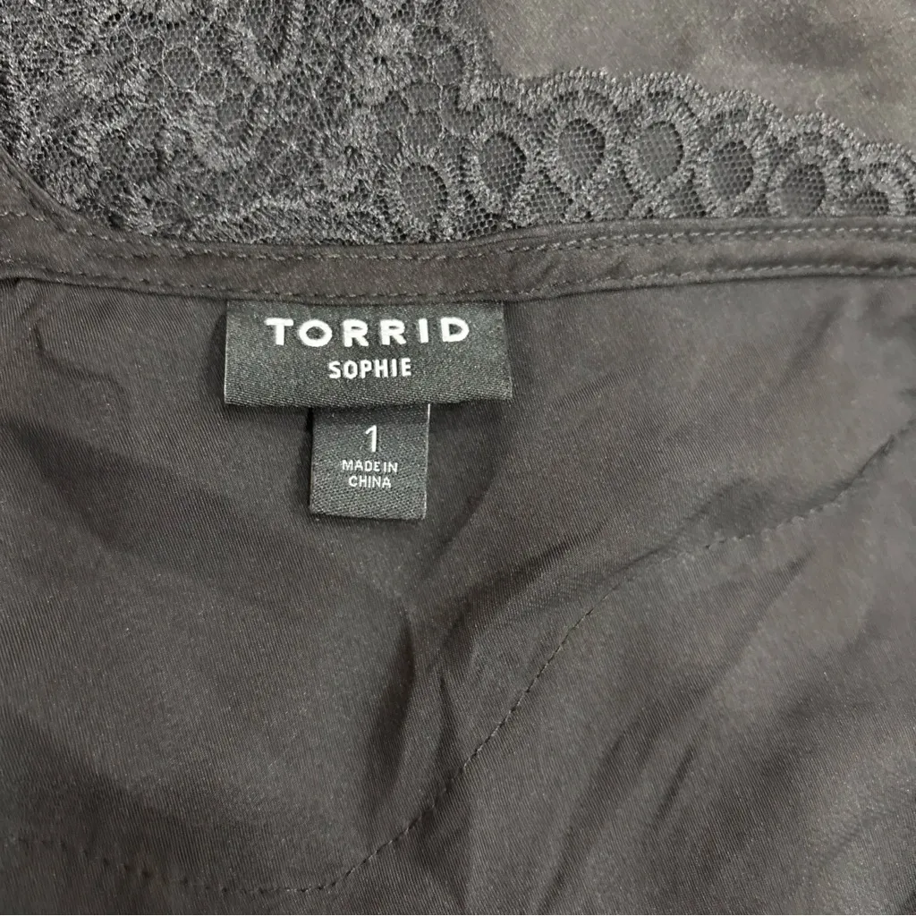 Torrid Black Lace Detail Chemise size 1 (plus size) - Image 5