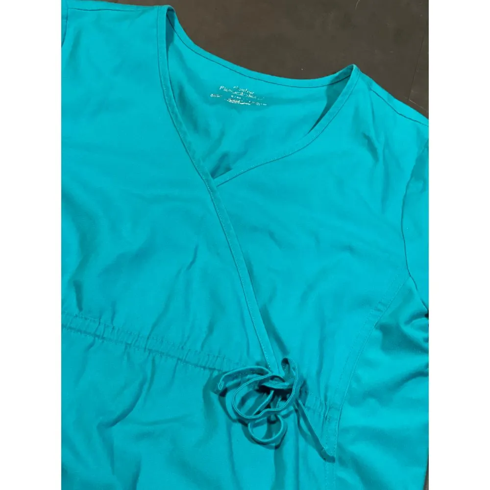 Cherokee‎ Turquoise Active Top Drawstring Waist scubs C-18 - Image 3