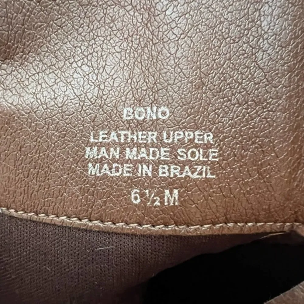 Matisse leather saddle brown bono riding boot side zip buckle accent size 6.5 - Image 14