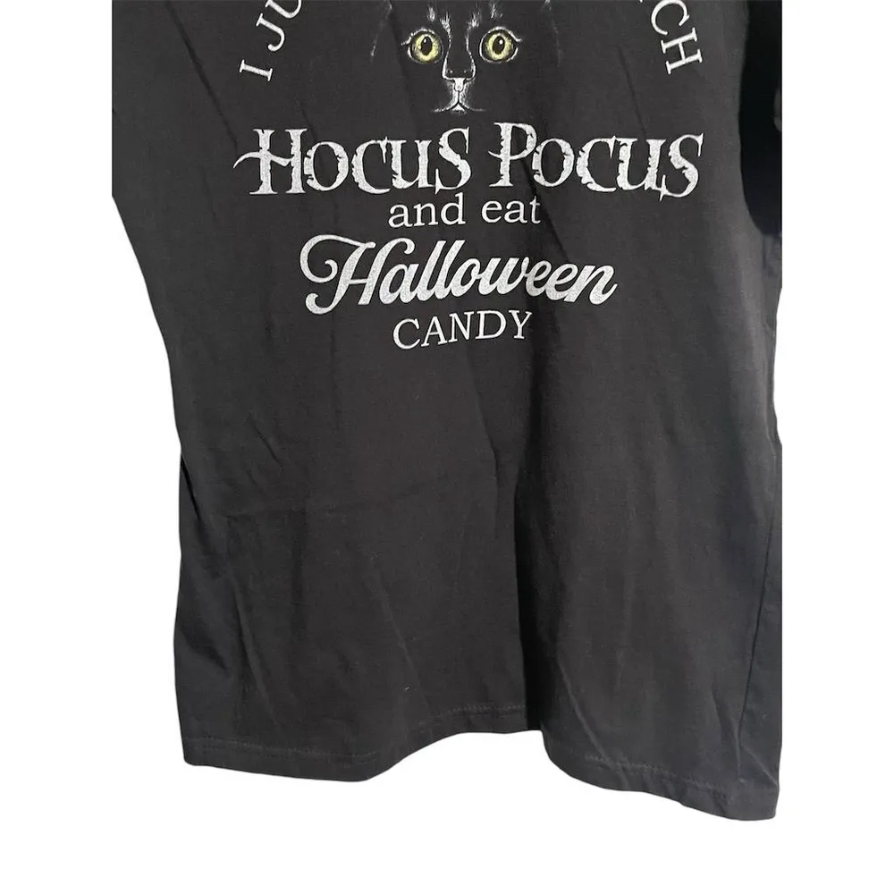 Disney Hocus Pocus T-Shirt Women's Size M Black Halloween Candy Short Sleeve - Image 4