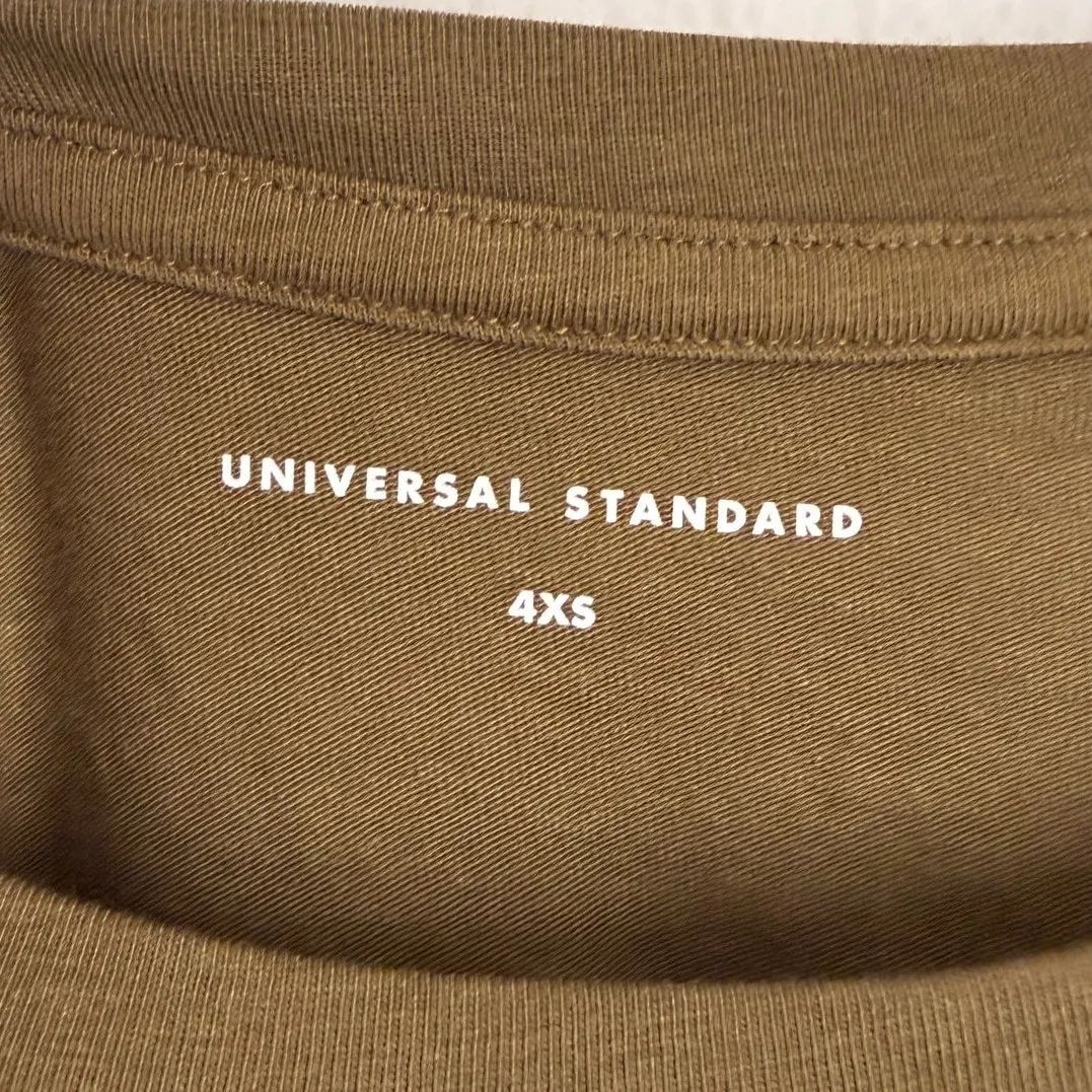 NWT Universal Standard Sz XS Short Sleeve Tee Rex Top Military Olive Green - Image 5