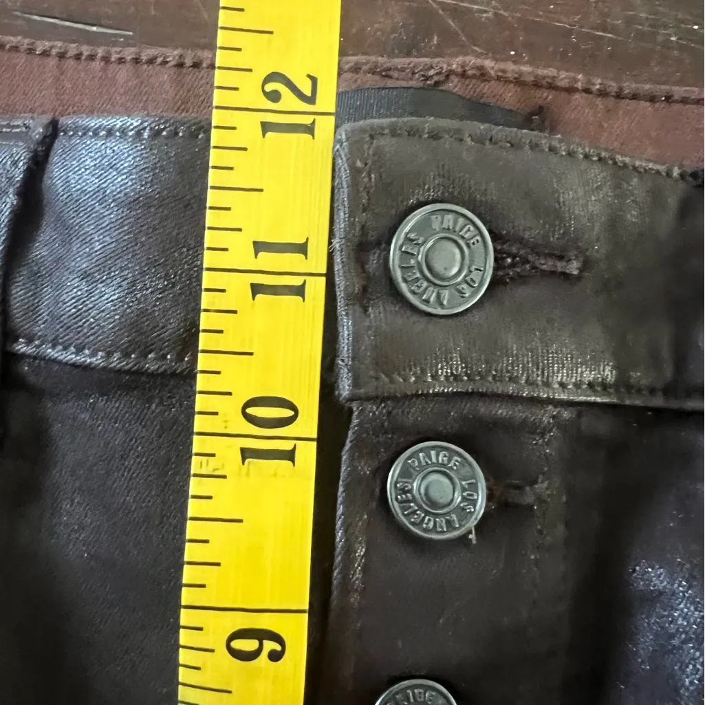 PAIGE coated high-rise wide-leg jeans Faux leather like - Image 6